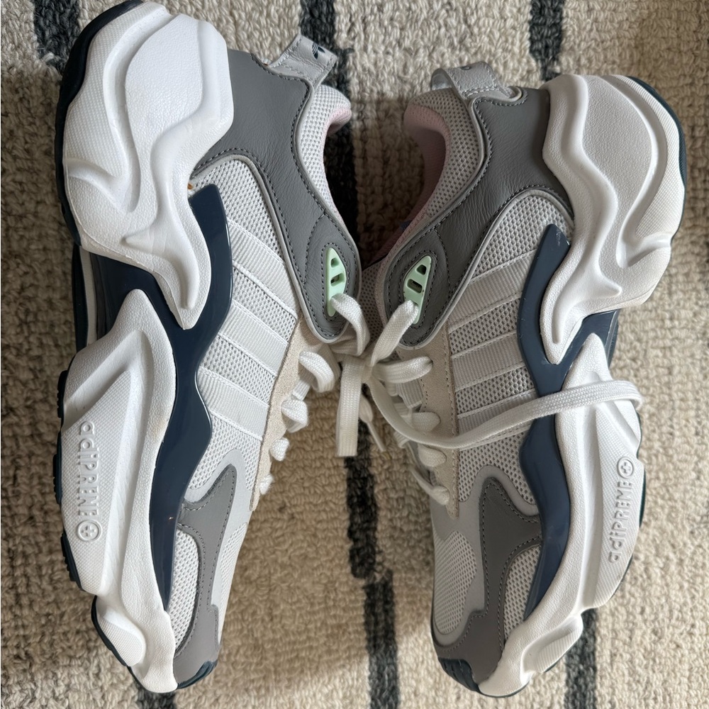 Adidas White and Gray Athletic Sneakers